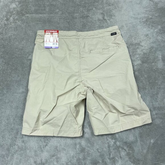 Unionbay Khaki Mens Elastic Waist Shorts Lightweight Size 30 a0075 - Picture 6 of 7